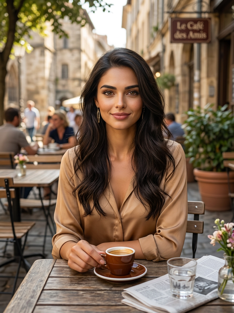 Alessia Romano — Relaxed afternoon at a sidewalk café
